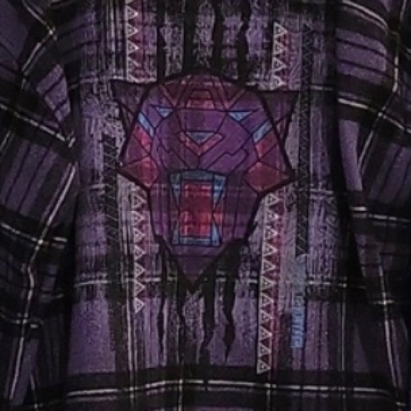 NWT Marvel Studios Black Panther Wakanda Forever Flannel Shirt sz XL - Picture 6 of 7